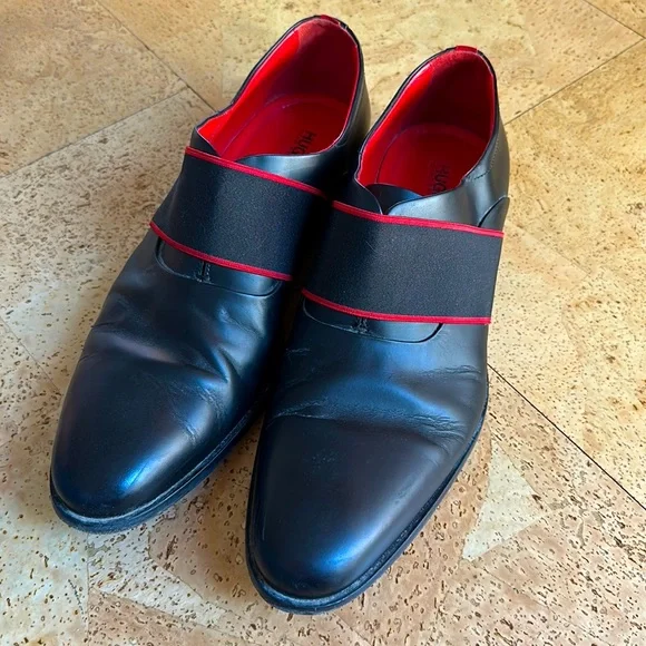 HUGO | Shoes | Hugo By Hugo Boss Mens 9 Black Red Dress  display picture 1